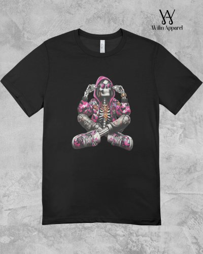 Kaos Distro Pria Wanita Hip Hop Skull